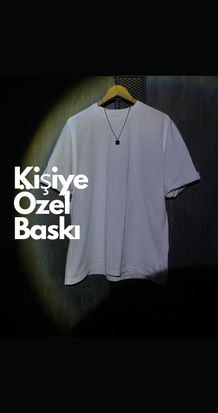 Kişiye Özel Baskılı Beyaz Tişört